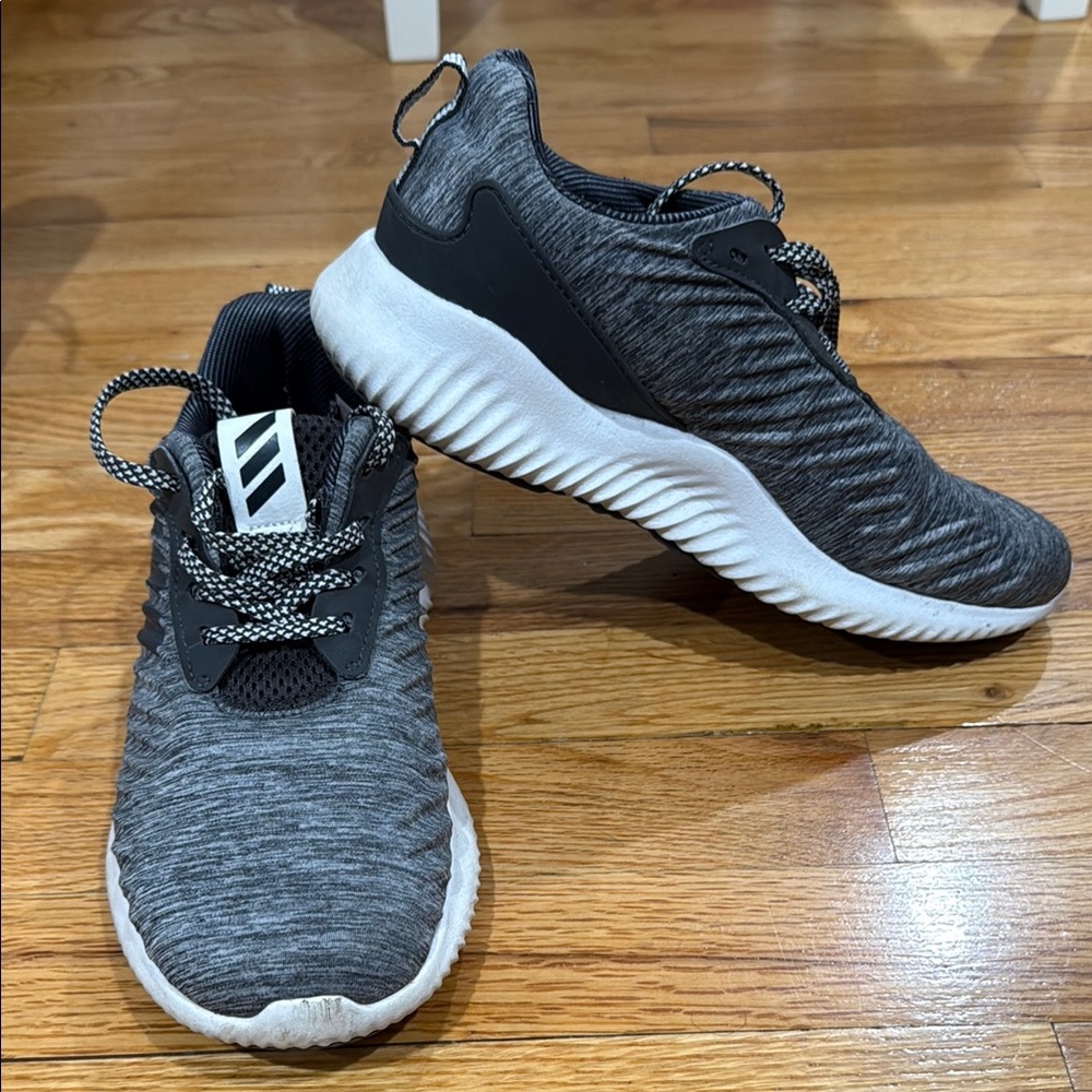 Adidas Gray and Black Athletic Sneakers